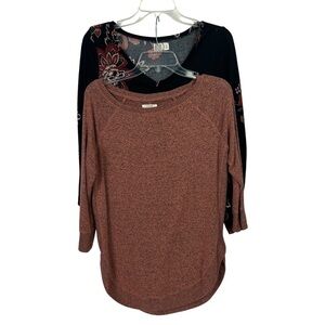 Maurices Women’s Pullover Tops Sz XS Lot/2 Multi Colors Stretch